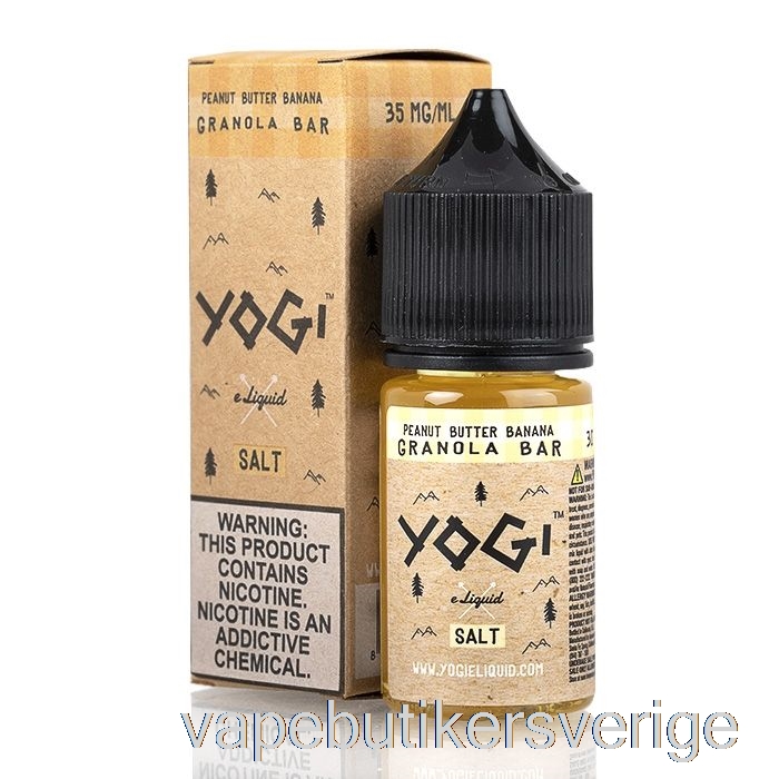 Vape Sverige Jordnötssmör Banan Granola Bar - Yogi Salter E-vätska - 30ml 50mg Promo